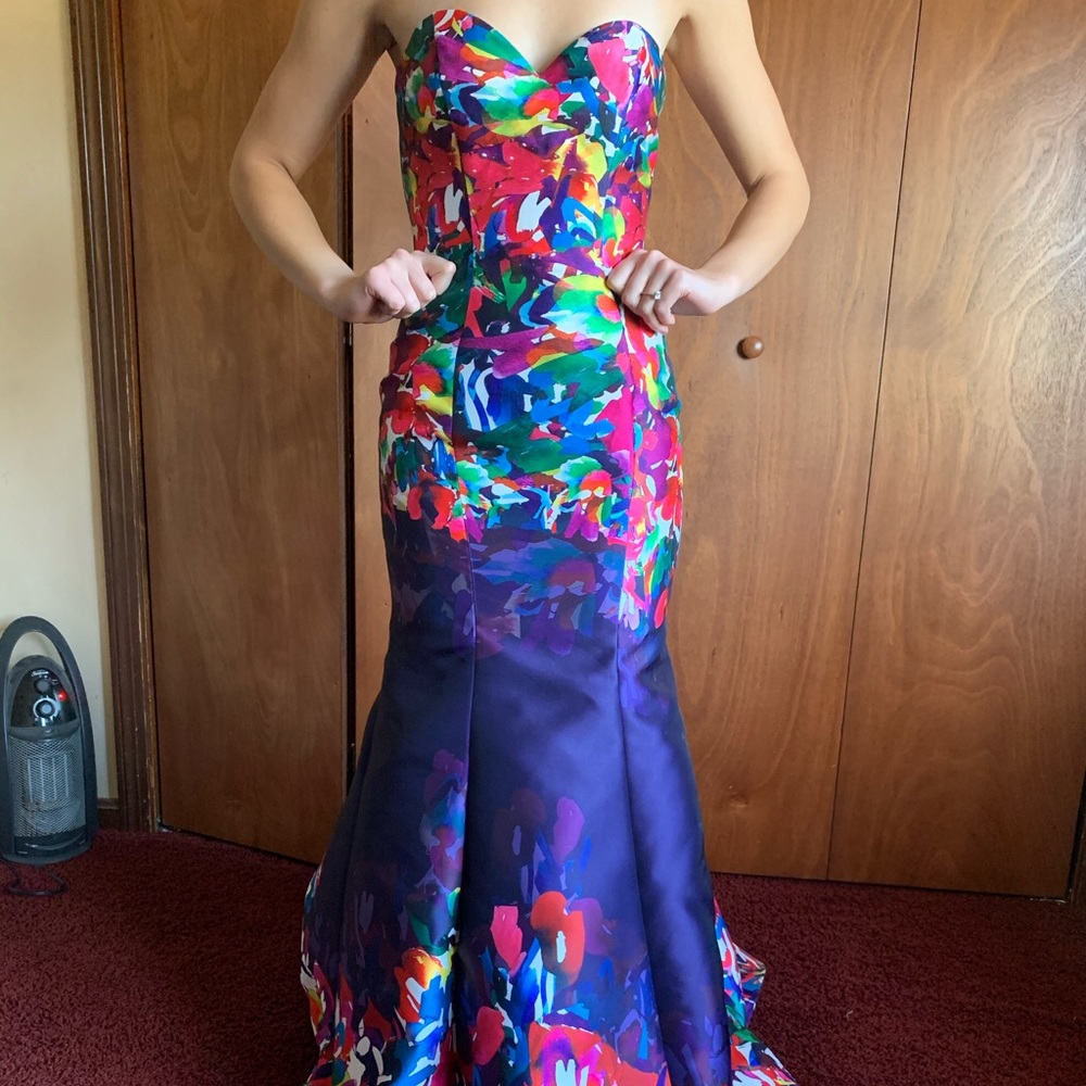 Multi-color Prom Dress - Picture 5 of 7